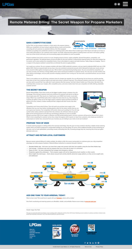 Web Sponsored Content Web Page