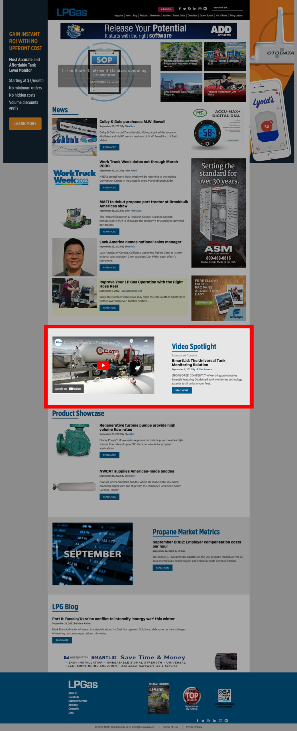 Video Spotlight On Homepage